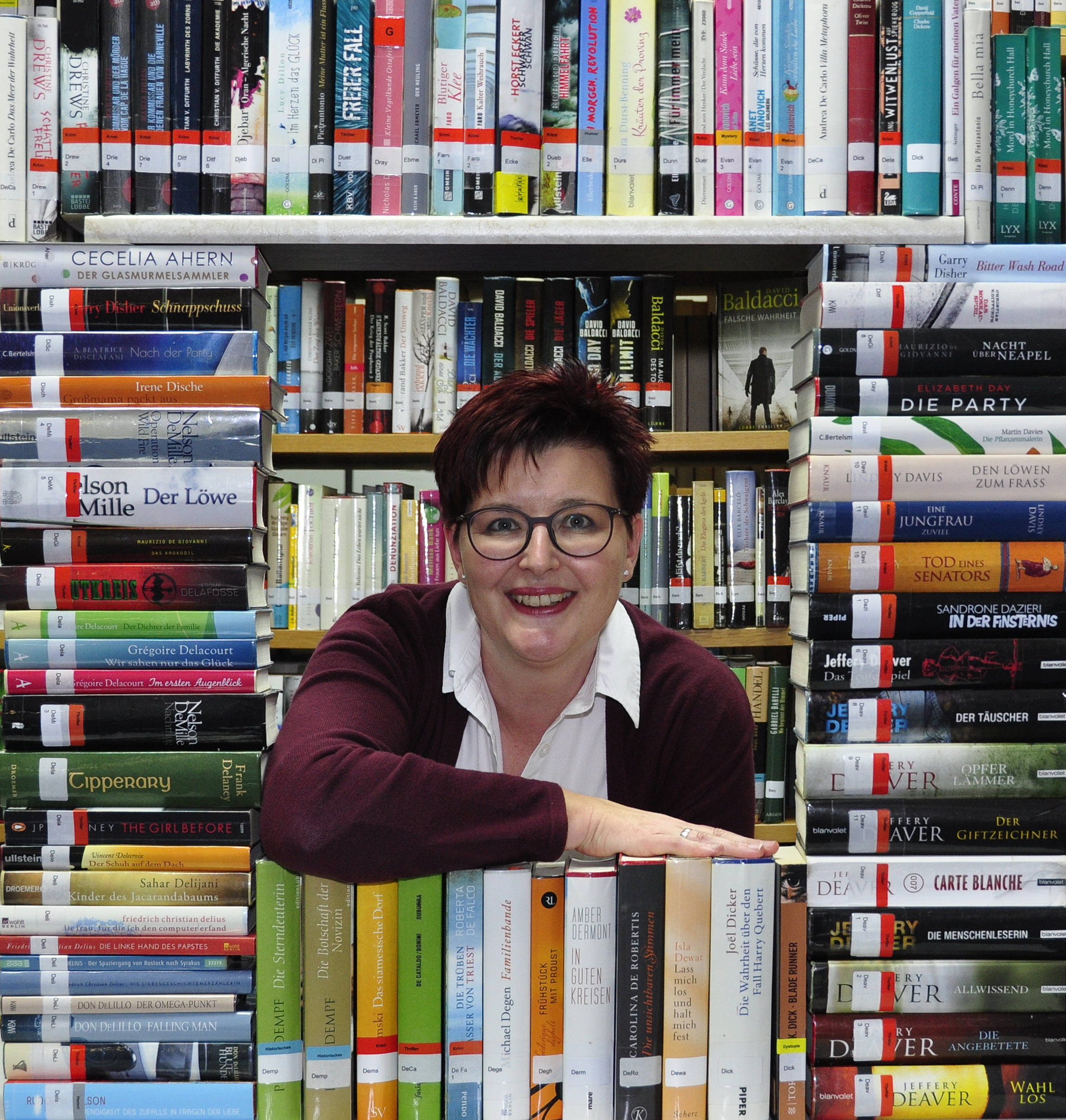 Sonja Clemens, stellvertretende Leiterin der Stadtbücherei, Fachangestellte für Medien- und Informationsdienste